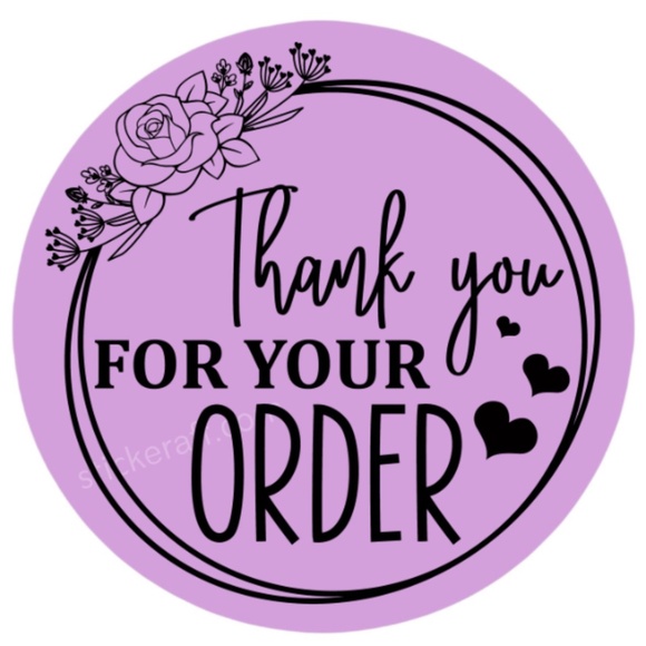 100 thank you for your order sticker 2 in round | Shipping Supplies | NWT - Picture 11 of 13